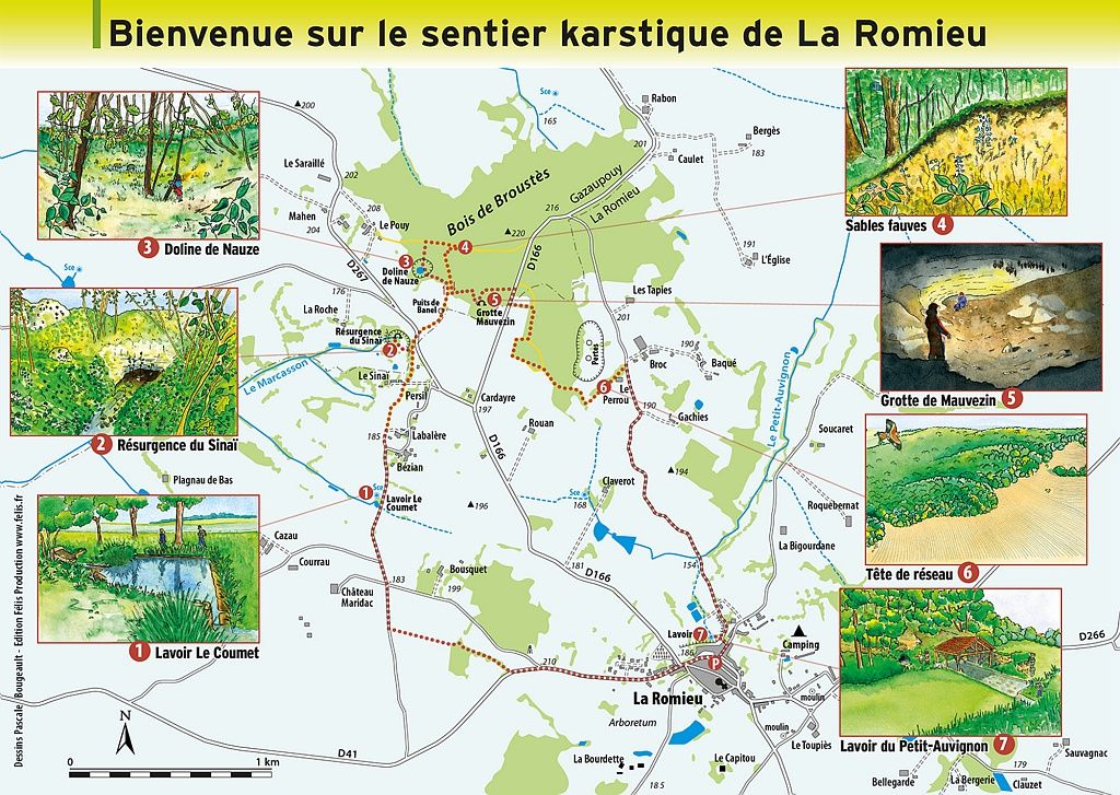 PR - 8 KM - SENTIER KARSTIQUE DE LA ROMIEU & GAZAUPOUY