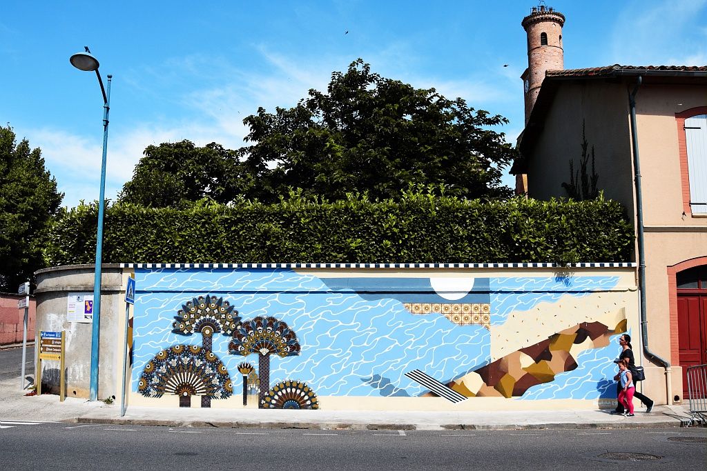 FRESQUE MURALE : OASIS À L'ISLE-JOURDAIN