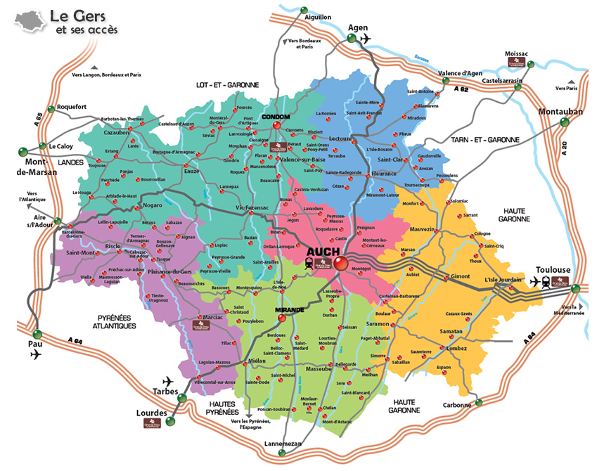 carte du gers détaillée